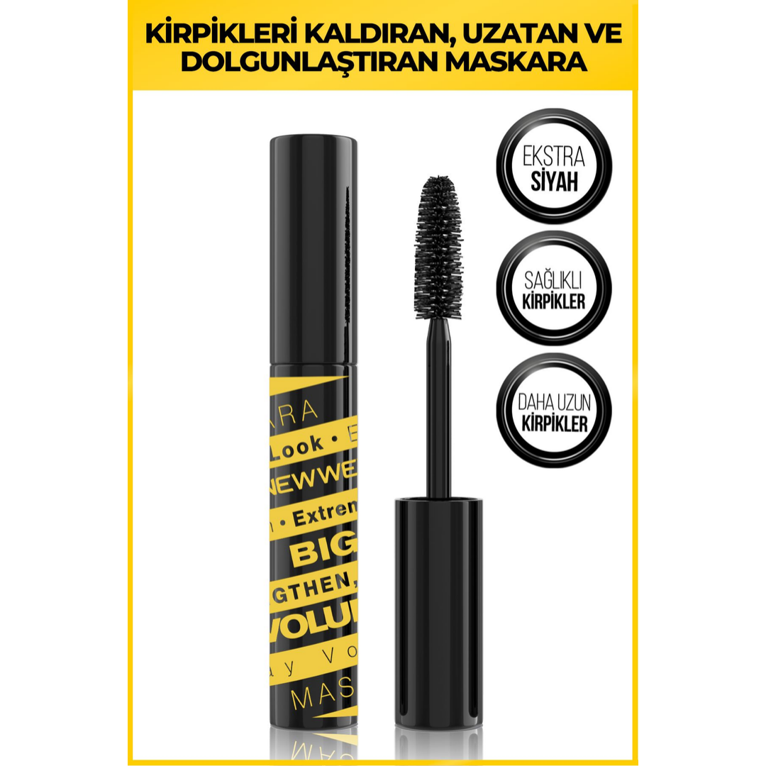 New Well Big Lash Volume Mascara Kirpikleri Kaldıran, Uzatan ve Dolgunlaştıran Maskara 6,5 ML