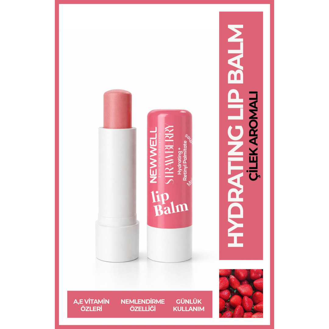 New Well Cherry Hydrating Lip Balm – Kiraz Aromalı Nemlendirici Dudak Bakım Kremi 4 gr
