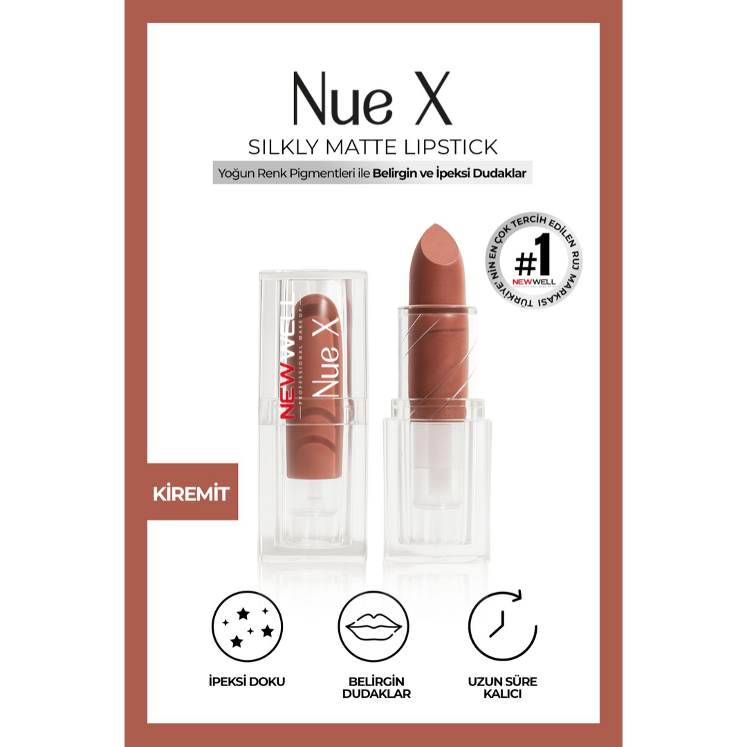 New Well Nue X Silkly Matte Lipstick Kiremit 03