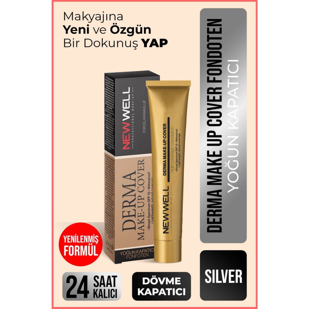 Newwell Derma Make-Up Cover Foundation - Silver