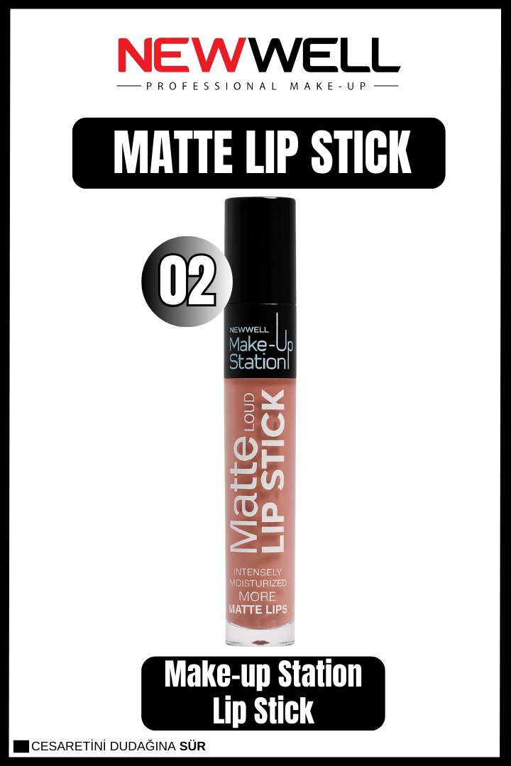 Newwell Make-up Station Matte Liquid Lip Stick 02
