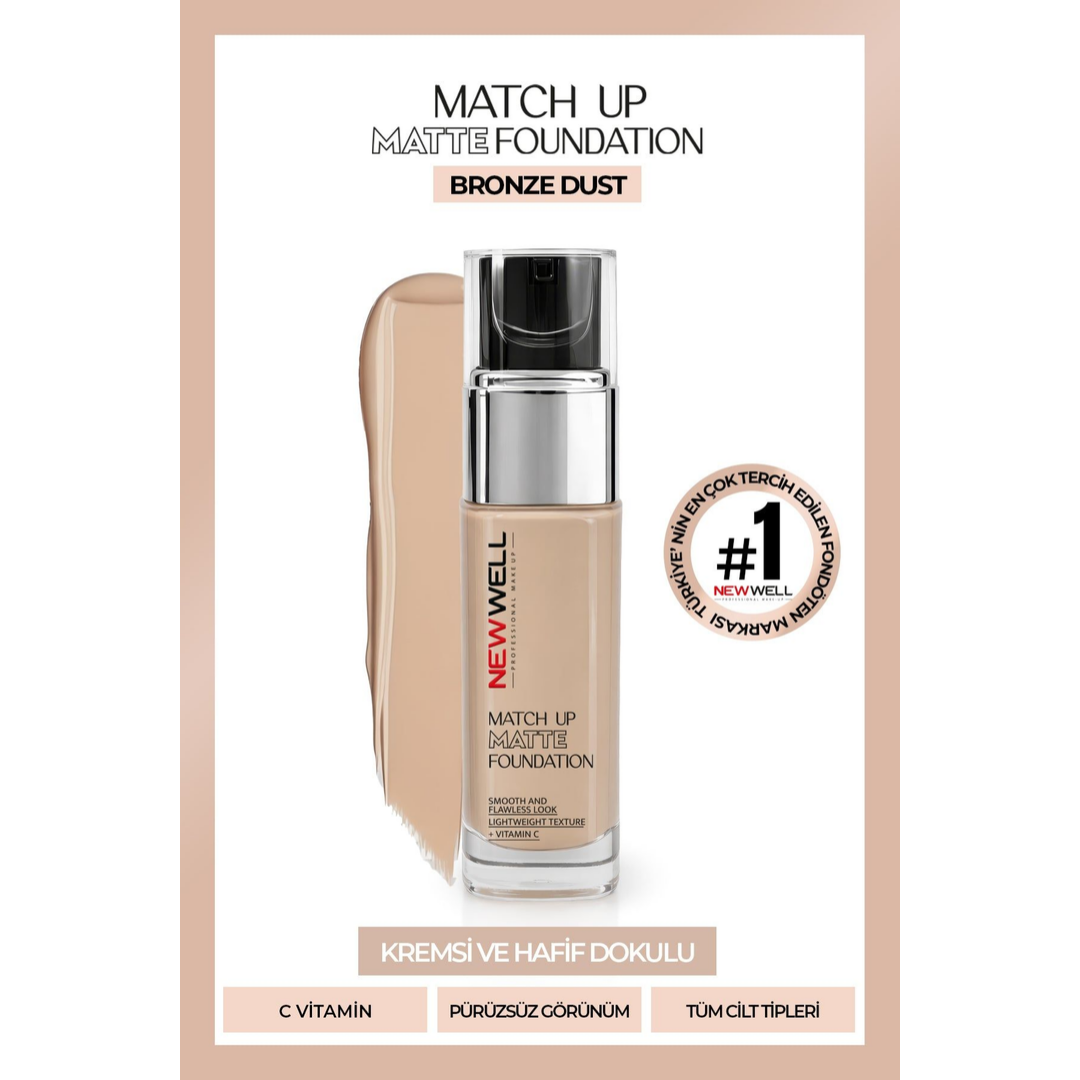 Newwell Match Up Matte Foundation Bronze Dust 02 34 gr