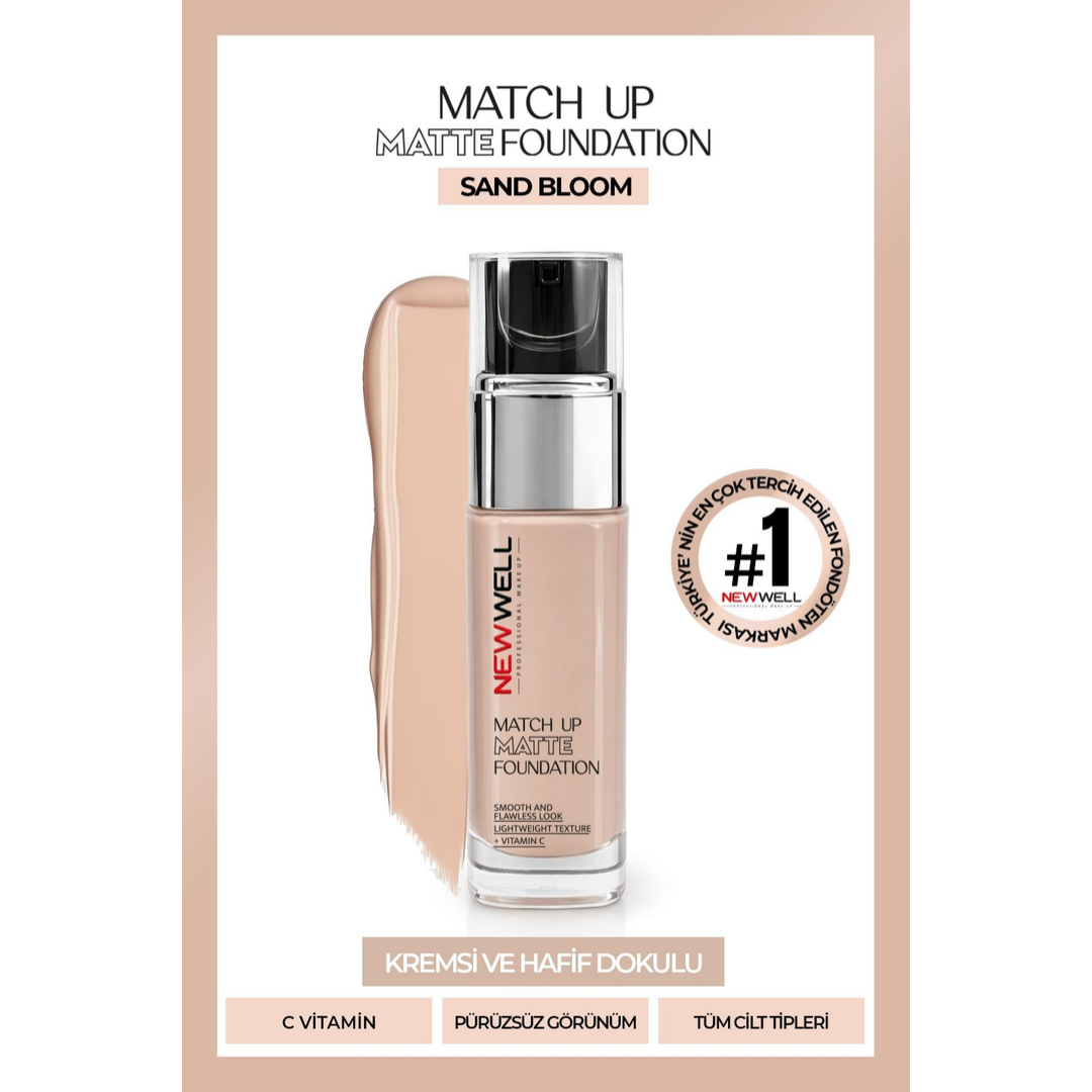 Newwell Match Up Matte Foundation Sand Bloom 01 34 gr