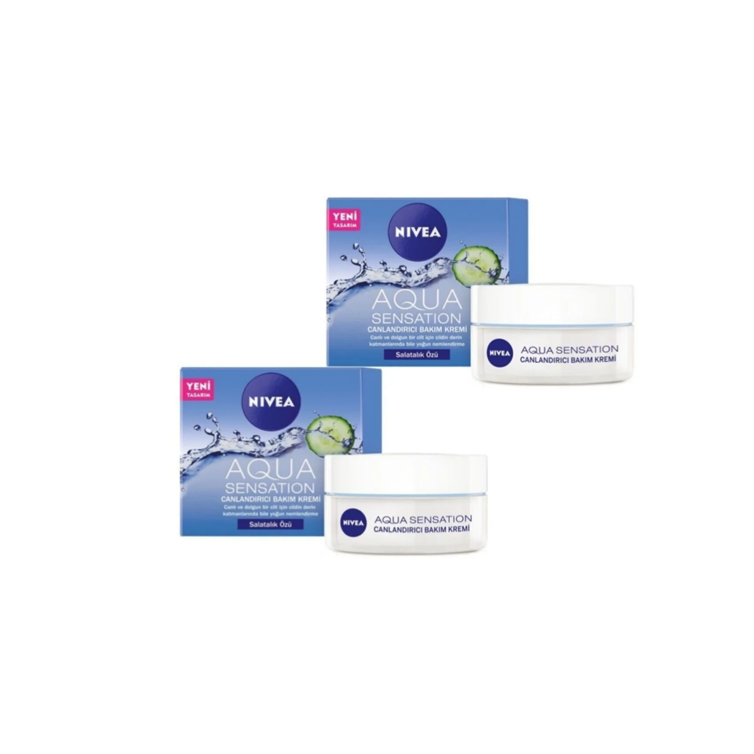 Nivea Aqua Sensation Canlandırıcı Yüz Bakım Kremi 50ml (2 ADET)