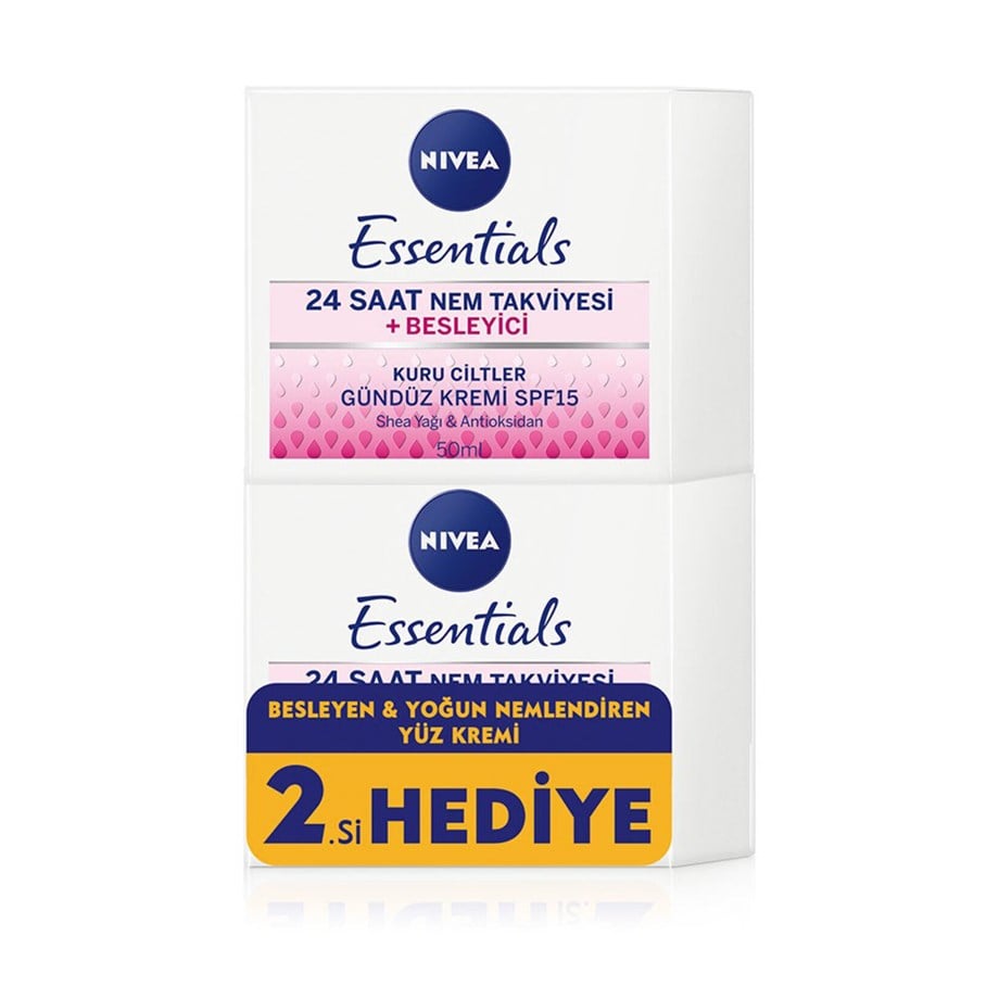 Nivea Essentials Besleyici Yüz Kremi Spf 15 1+1 50Ml + 50Mll