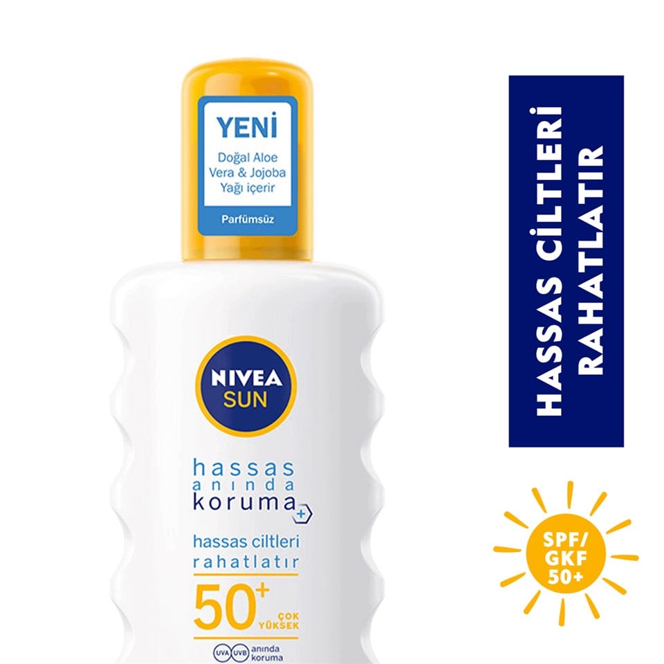 Nivea Hassas Ciltler İçin Koruyucu Güneş Spreyi Spf 50 200 Ml