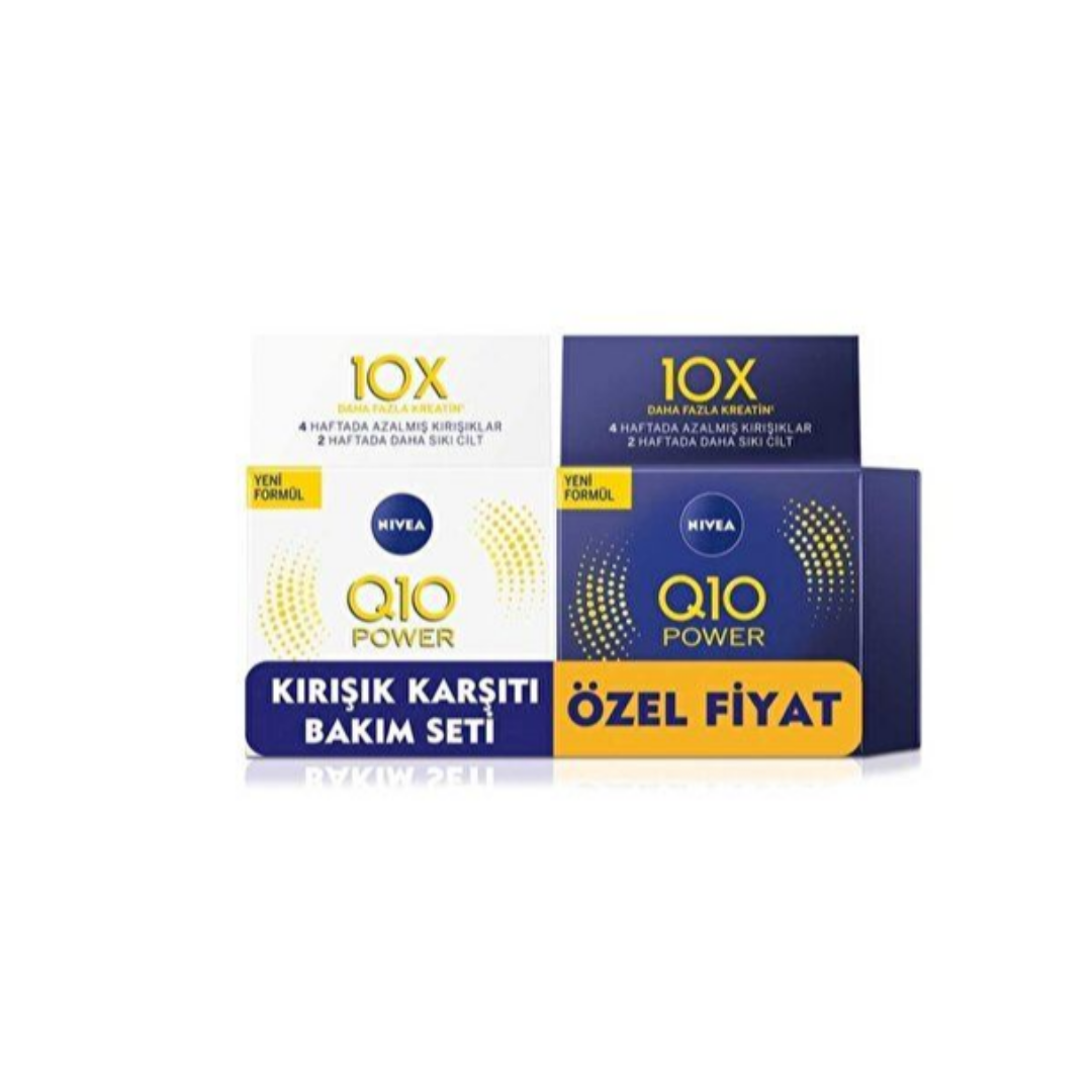Nivea Q10 Power Kırışıklık Karşıtı Gece Gündüz Krem 50 Ml + 50 Ml Spf15