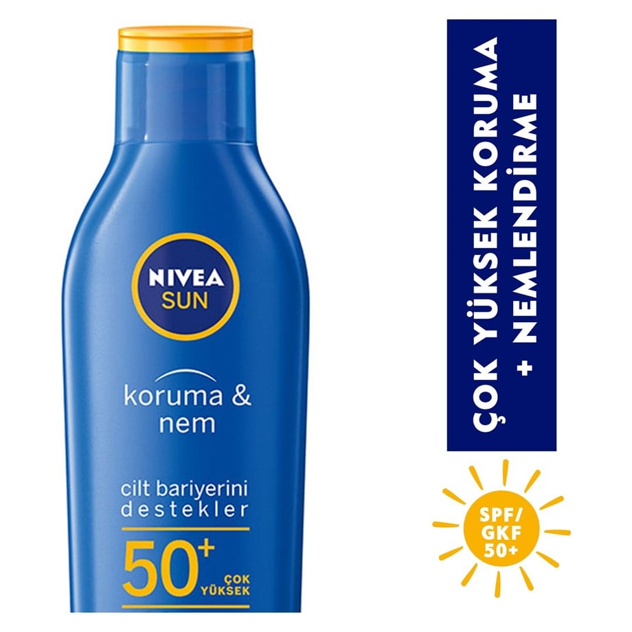 Nivea Sun Koruma&Nem Nemlendirici Güneş Losyonu Gkf 50+ 200 Ml