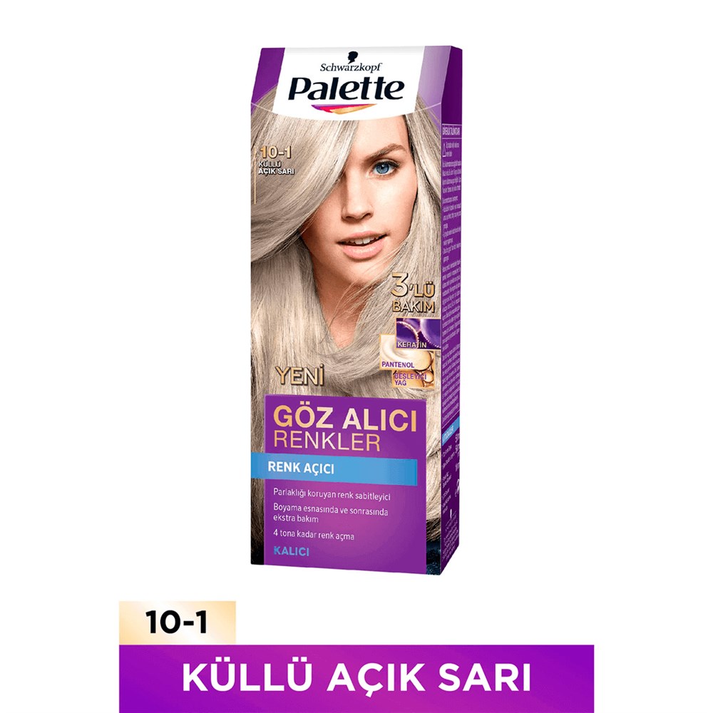 Palette Göz Alıcı Renkler Saç Boyası 10-1 Küllü Açık Sarı