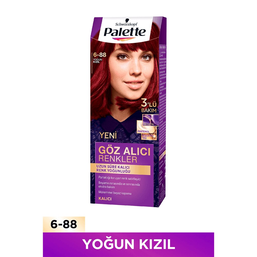 Palette Göz Alıcı Renkler Saç Boyası 6-88 Yoğun Kızıl
