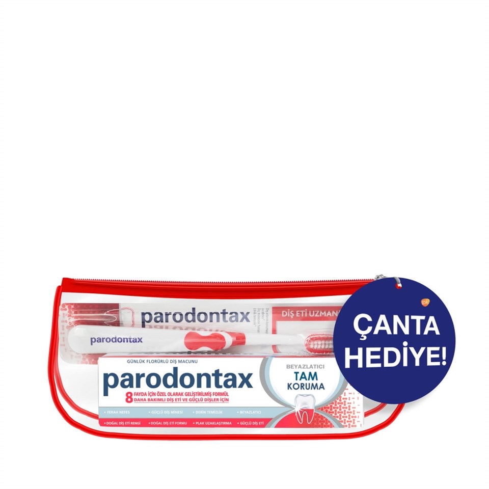 Parodontax Diş Macunu 75 ml + Diş Fırçası Çanta Hediyeli Set