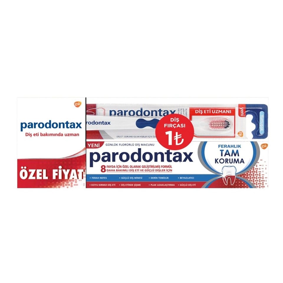 Parodontax Tam Koruma Ferahlık 75 ml + Diş Fırçası