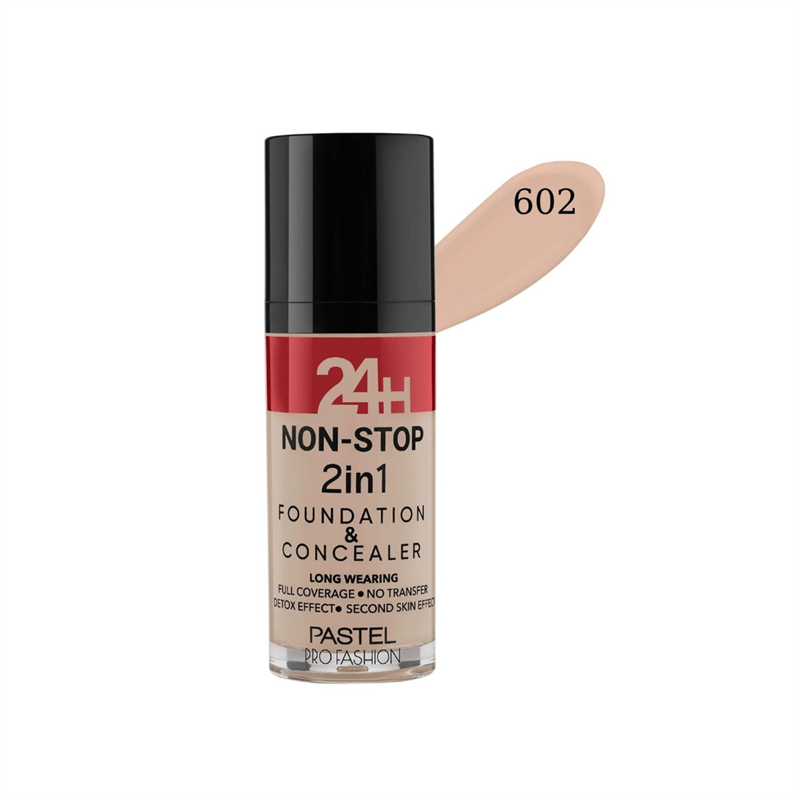 Pastel 24H 2in1 Fondöten ve Kapatıcı 602 Light Porcelain