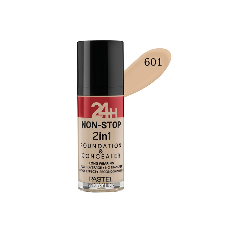 Pastel 24H 2in1 Fondöten ve Kapatıcı 601 Cool