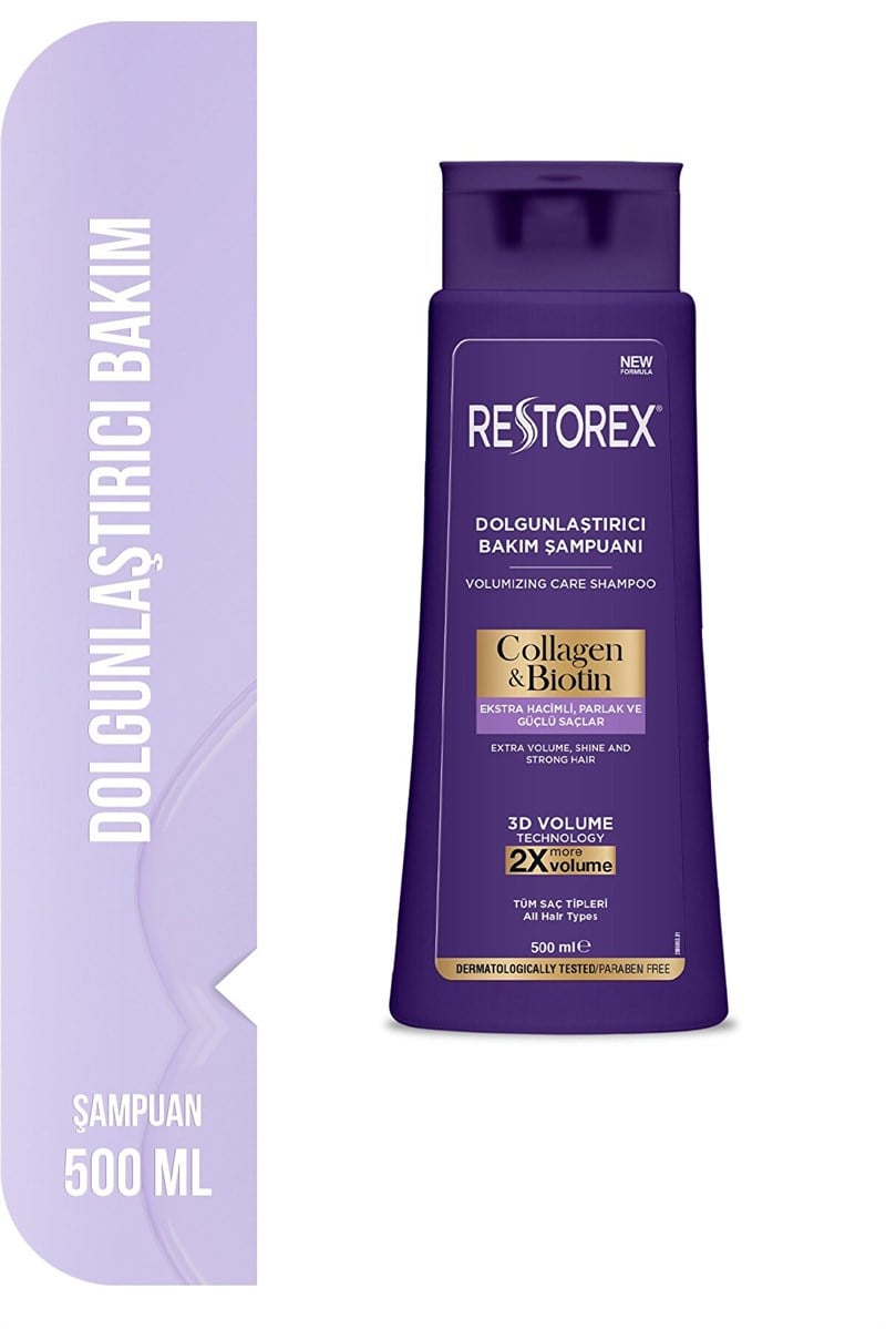 Restorex Şampuan Collagen Biotin Hacimsiz Saçlar için Dolgunlaştırıcı Etki 500 ml