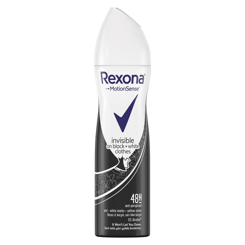 Rexona Invisible Black & White Deodorant 150 ml