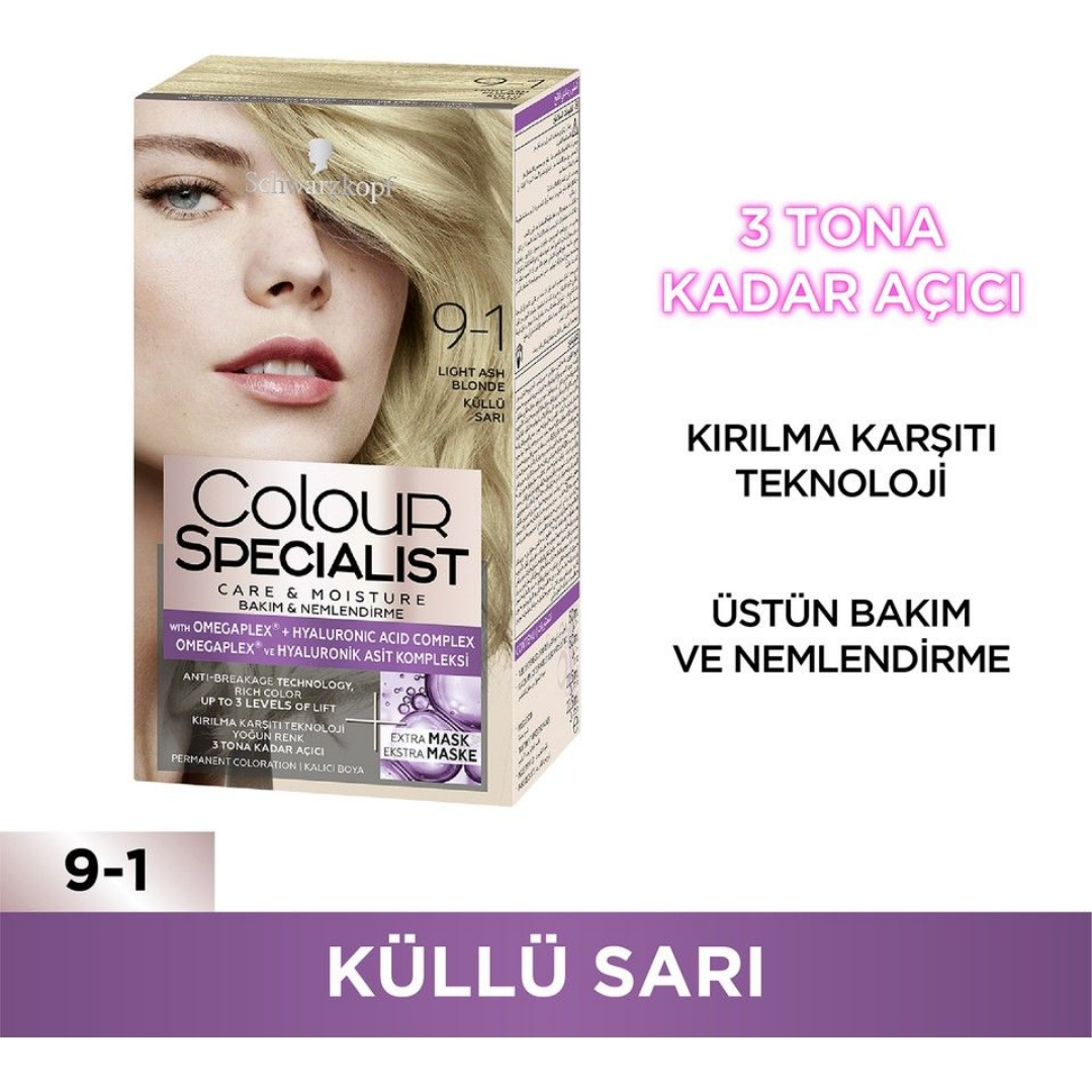 Schwarzkopf Colour Specialist Saç Boyası 9-1 Küllü Sarı