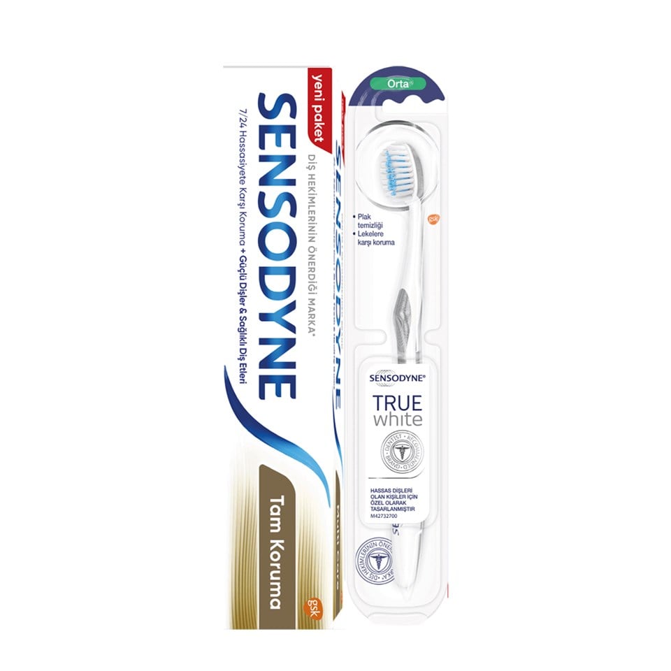 Sensodyne Tam Koruma Diş Macunu 75 ml ve Diş Fırçası Seti