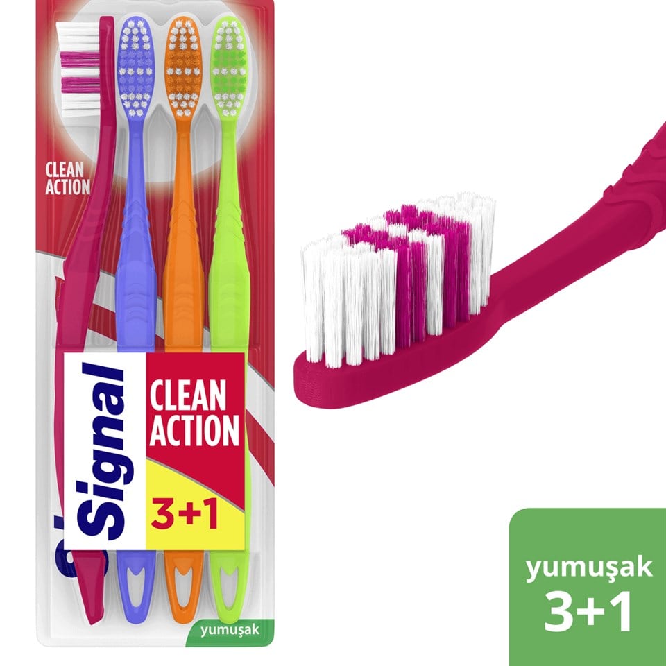 Signal Diş Fırçası Clean Action 3+1