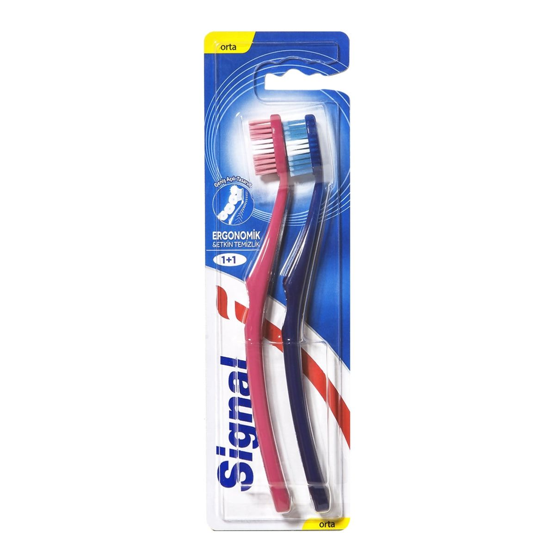 SIGNAL Ergonomik 1+1 Diş Fırçası