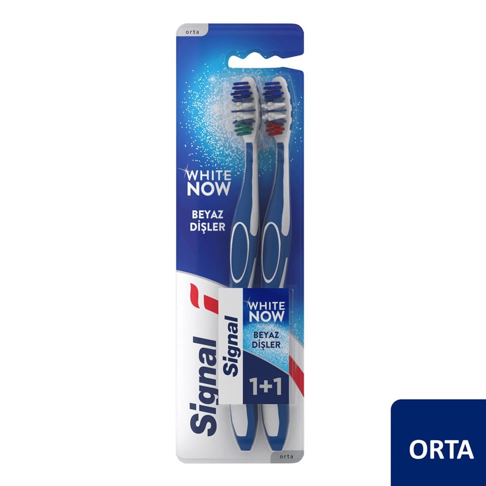 Signal White Now Beyaz Dişler Diş Fırçası 1+1