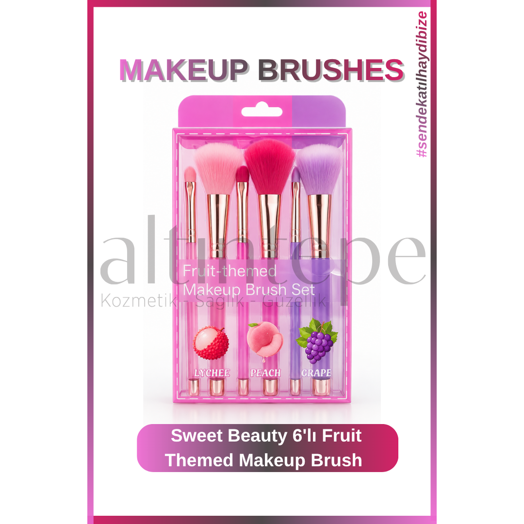 Sweet Beauty 6'lı Fruıt Themed Makeup Brush 