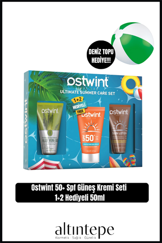 Ostwint 50+ Spf Güneş Kremi Seti 1+2 Hediyeli 50ml