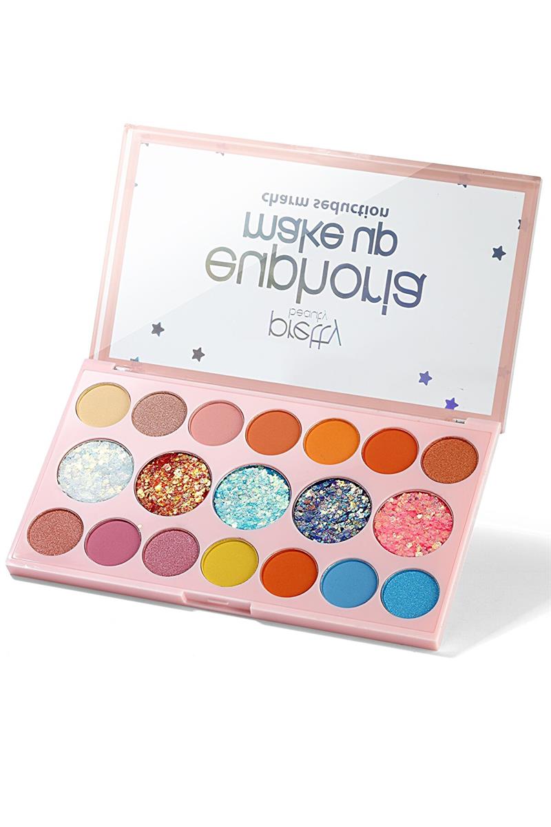  Pretty Beauty Euphoria Make Up Charm Seduction 19'lu Göz Farı Glitterli Makyaj Paleti 