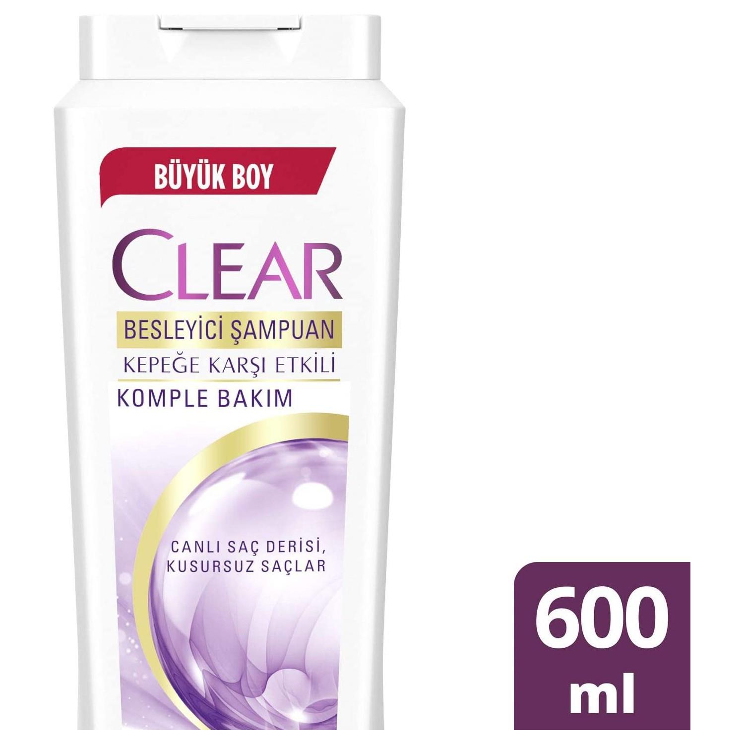 Clear Kepeğe Karşı Etkili Şampuan Besleyici Şampuan Komple Bakım 600 ML 