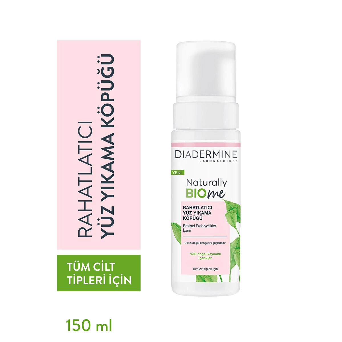 Diadermine Naturally Bio Me Yüz Temizleme Köpüğü Rahatlatıcı 150 ml