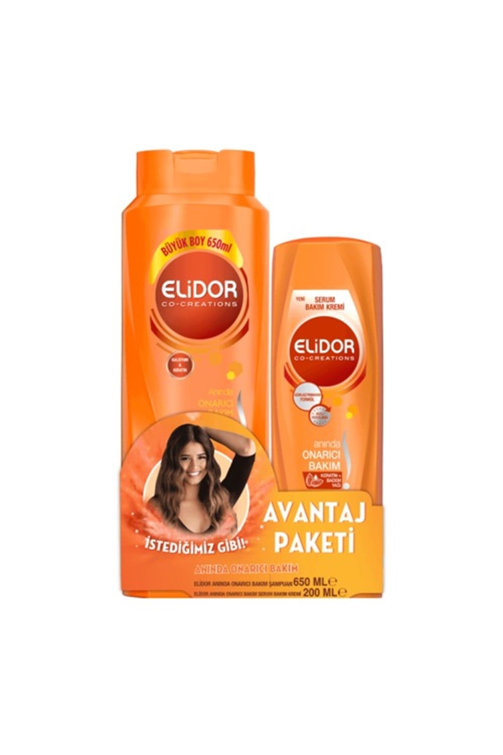 Elidor Anında Onarıcı Bakım Şampuan 650 ml + Saç Kremi 200 ml