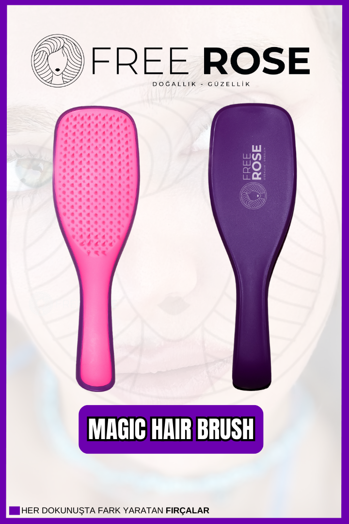 Free Rose Magıc Haır Brush (1 adet)  Fr-2