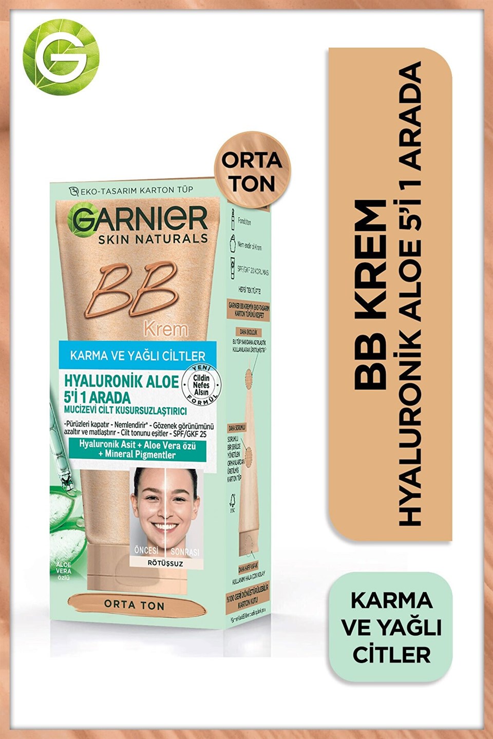 Garnier Hyaluronik Aloe BB Krem Mucizevi Cilt Kusursuzlaştırıcı Orta Ton 50ml