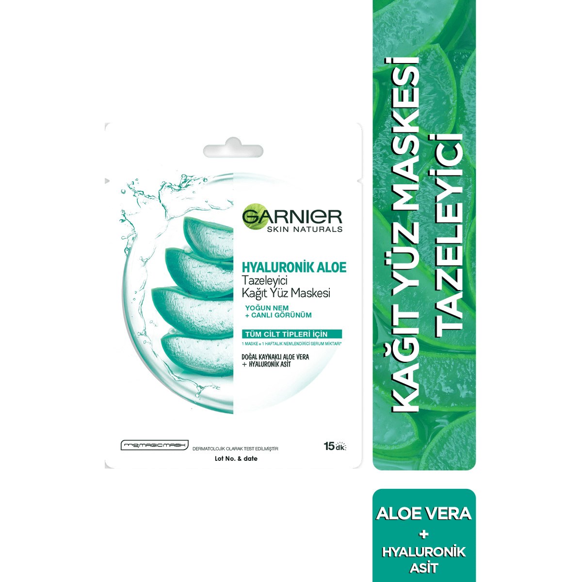 Garnier Hyaluronik Aloe Kağıt Yüz Maskesi Tazeleyici 1 Adet