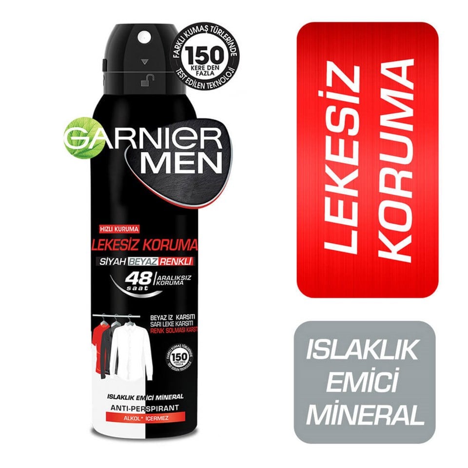 Garnier Lekesiz Koruma Aerosol Deodorant Men