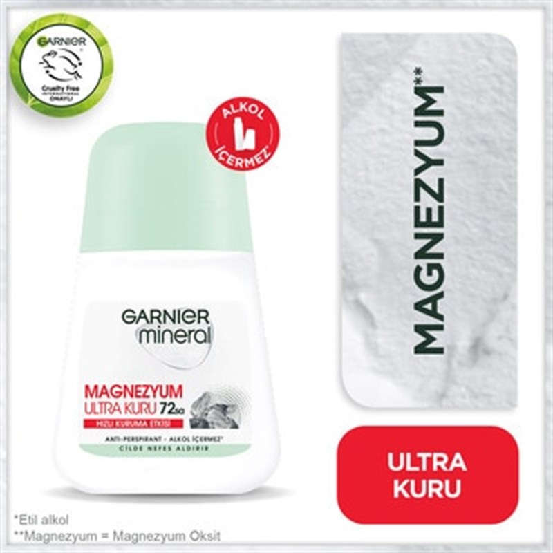 Garnier Magnezyum Roll-On Ultra Kuru 50 ml