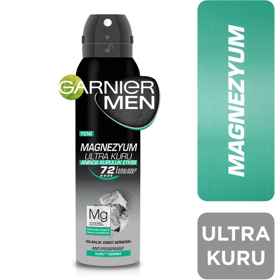 Garnier Men Magnezyum Deodorant Ultra Kuru 150 ml