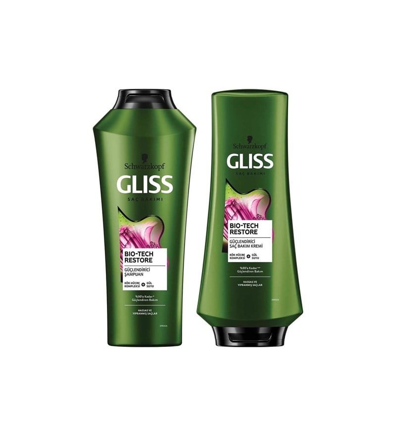 Gliss Bio-Tech Restore Şampuan 360 ml + Saç Kremi 360 ml