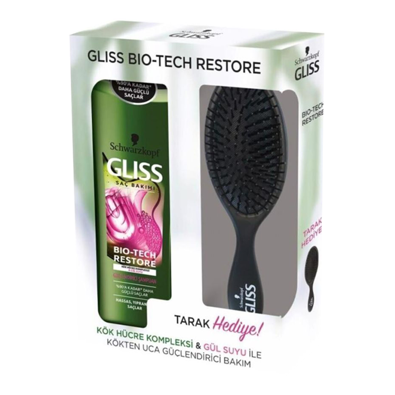 Gliss Bıo-Tech Restore Şampuan 500 ml Tarak Hediyeli