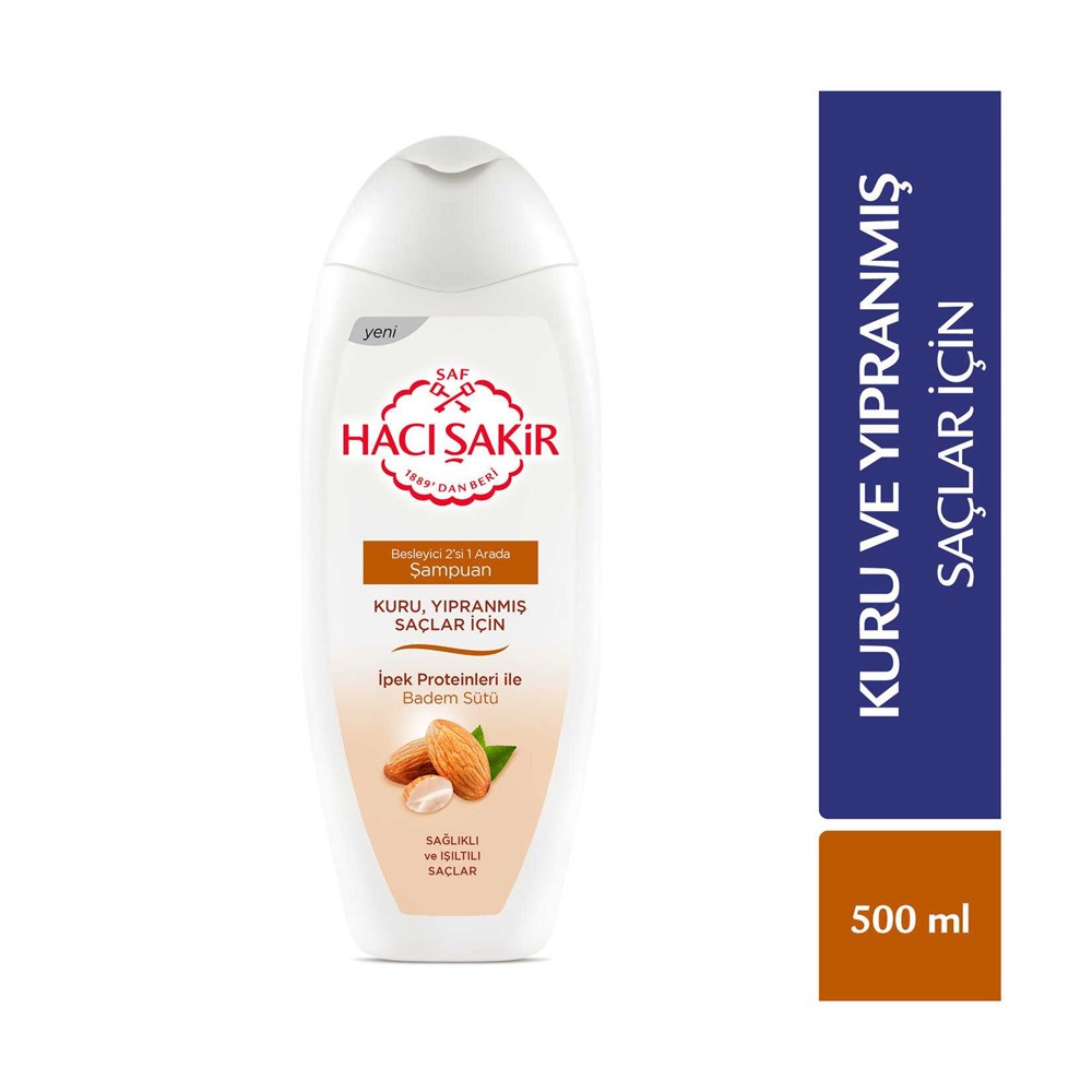 Hacı Şakir Kuru Saçlar İçin Badem Şampuan 500 Ml