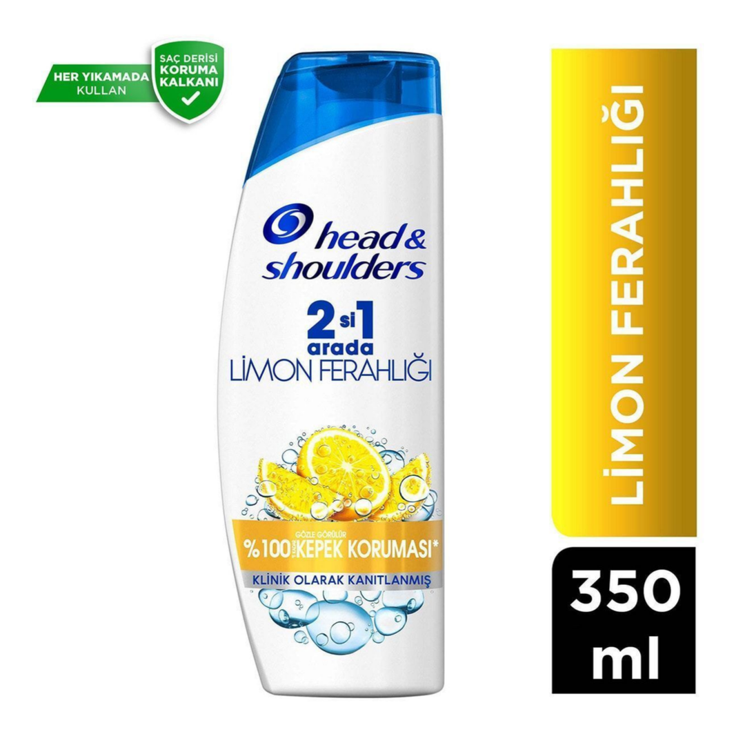 Head & Shoulders Limon Ferahlığı 2'si 1 Arada Kepeğe Karşı Etkili Şampuan 350 ml