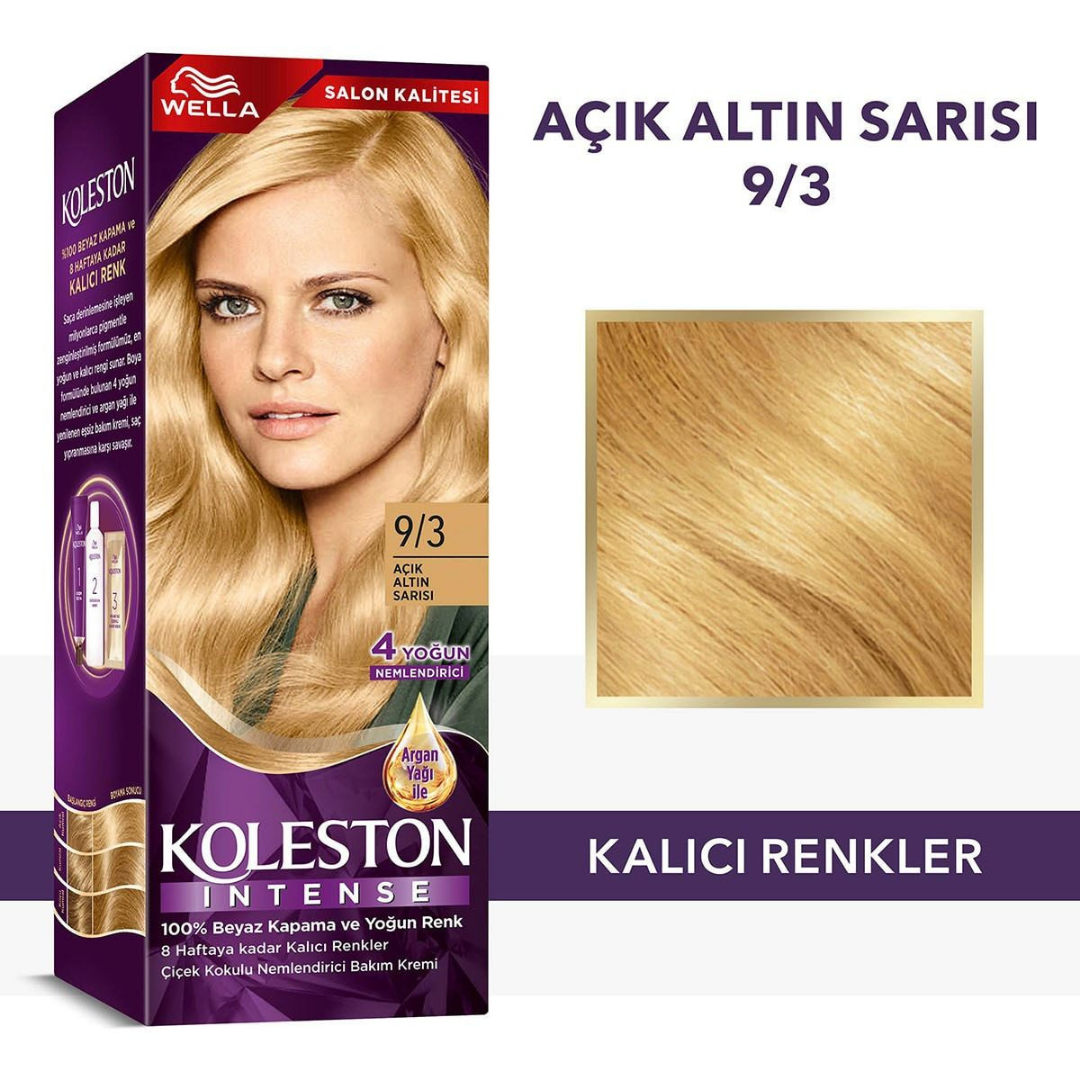 Koleston Intense 9/3 Açık Altın Sarısı 