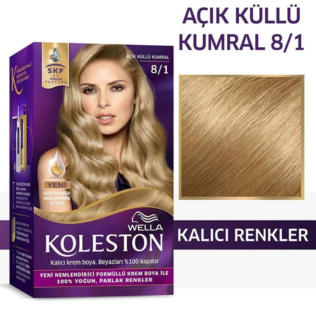 Koleston Kit Saç Boyası Açık Küllü Kumral 8/1