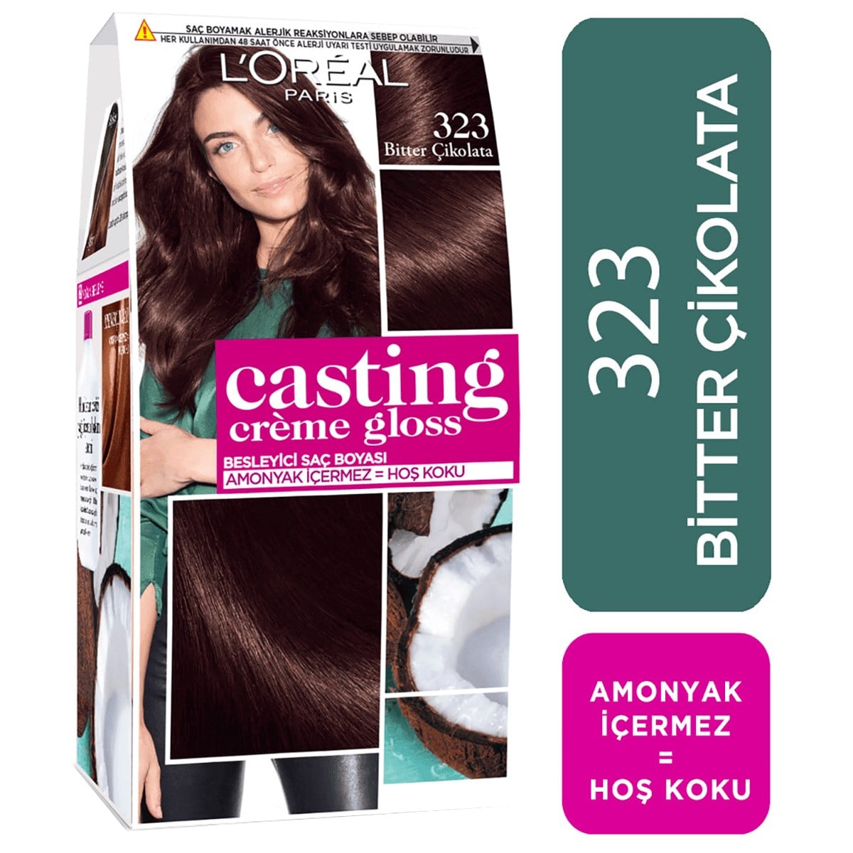 L'Oreal Paris Casting Amonyaksız Besleyici Saç Boyası Bitter Çikolata 323