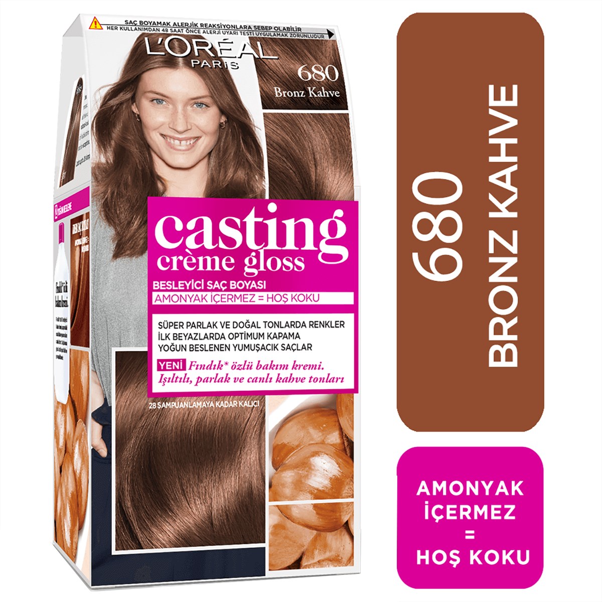 L'Oreal Paris Casting Creme Gloss Saç Boyası Bronz Kahve No: 680