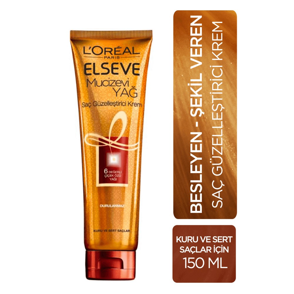 L'Oreal Paris Elseve Mucizevi Yağ Saç Güzelleştirici Krem 150 ml