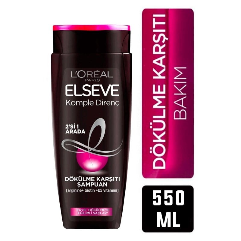 L'Oreal Paris Elseve Şampuan 550 ml Komple Direnç Dökülme Karşıtı