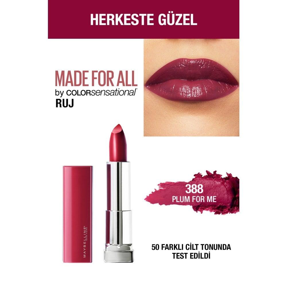 Maybelline New York Color Sensational Made For All Ruj No: 388 Plum For Me - Mürdüm
