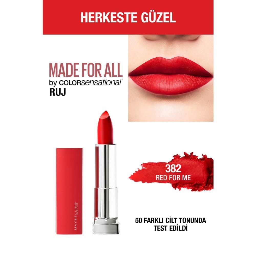 Maybelline New York Color Sensational Made For All Ruj No: 382 Red For Me - Mat Kırmızı