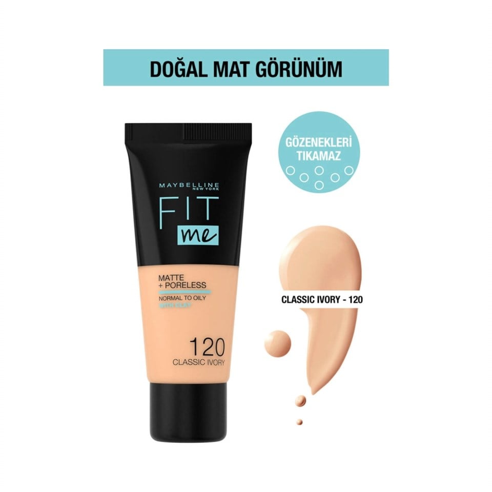 Maybelline New York Fit Me Fondöten Matte No: 120